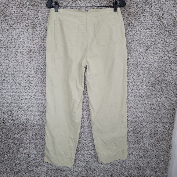 J Jill Pants Womens 8 Khaki Beige Straight Leg‎ Notched Back Pockets Casual - Picture 6 of 9